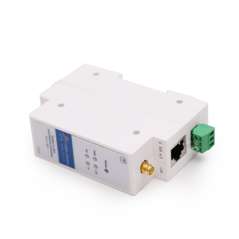 USR-DR404, 1-портовый конвертер интерфейсов RS485 в Wi-Fi/Ethernet на DIN-рейку