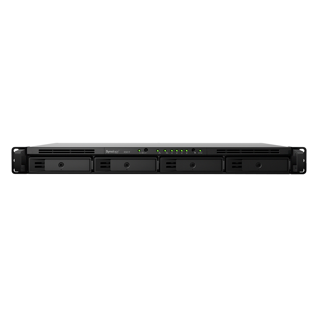 NAS-сервер Synology RackStation RS819, 4xHDD 3,5, 2х1000Base-T, один БП, без дисков