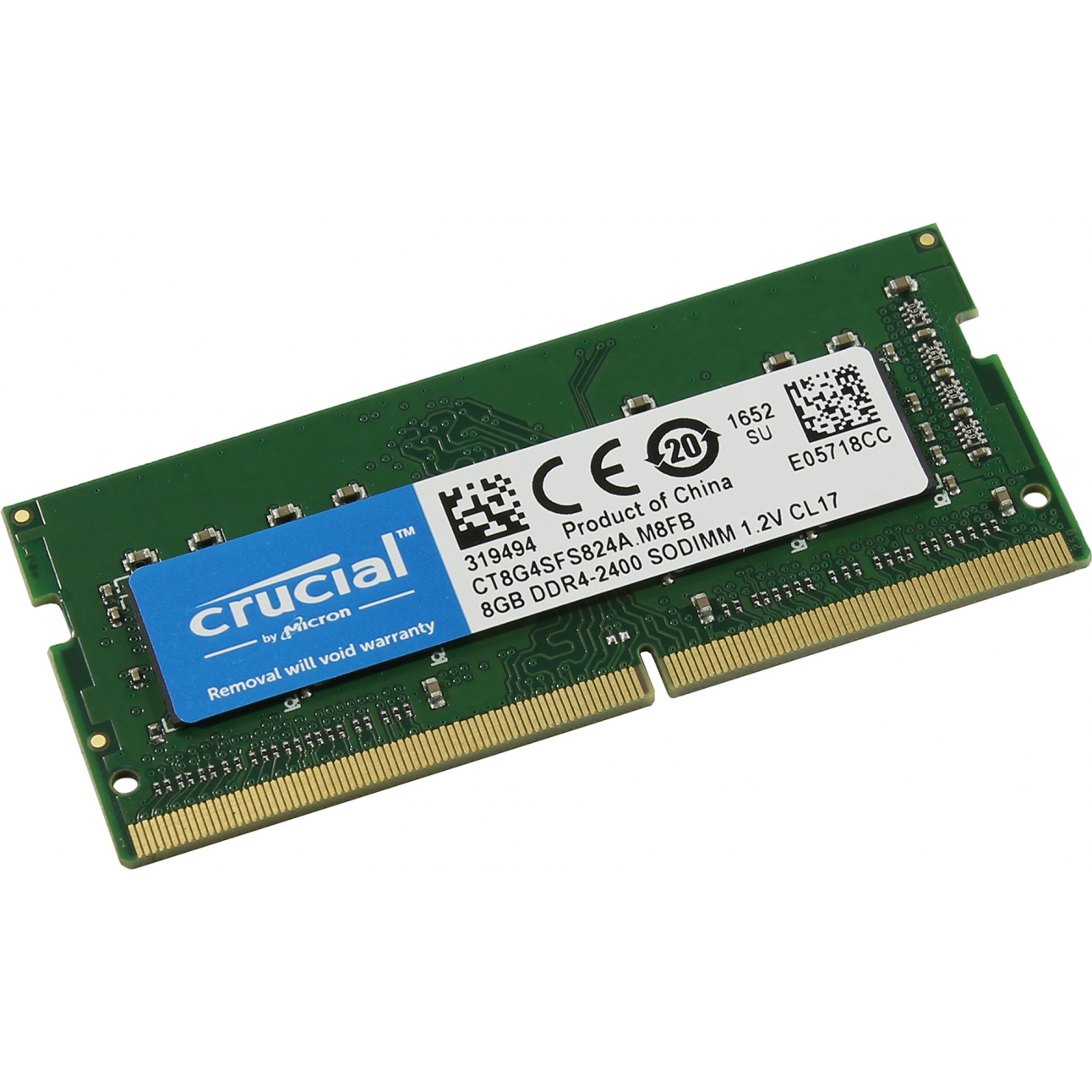 Память 8GB Crucial 2400MHz DDR4 ECC Unbuffered SODIMM 1Rx8