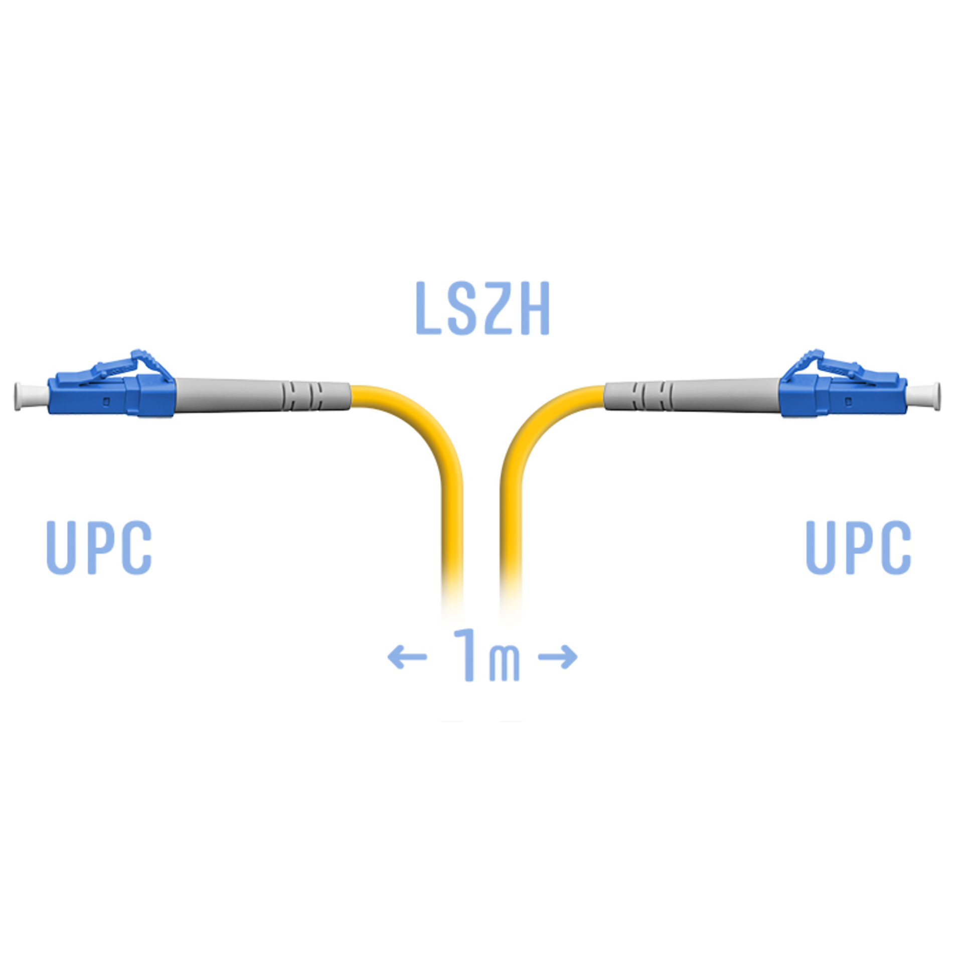 Патчкорд оптический LC/UPC SM  1 метр
