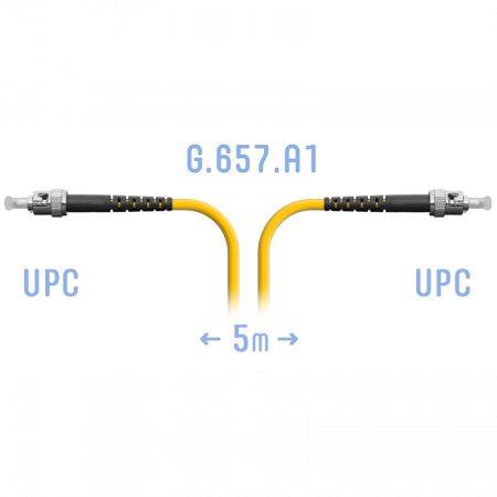 Патчкорд оптический ST/UPC SM G.657.A1 5 метров