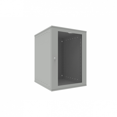 Шкаф телекоммуникационный настенный 18U, 523х600х866мм серия LITE (стеклянная дверь)