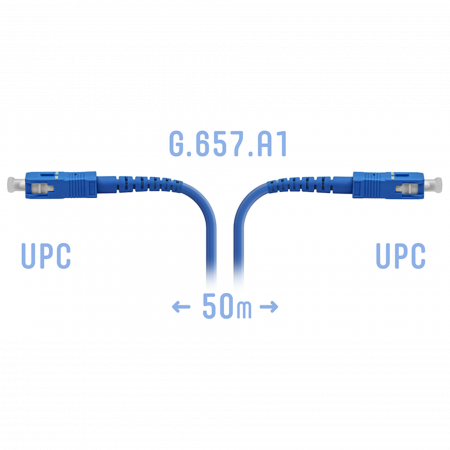 Патчкорд оптический армированный SC/UPC 50метров