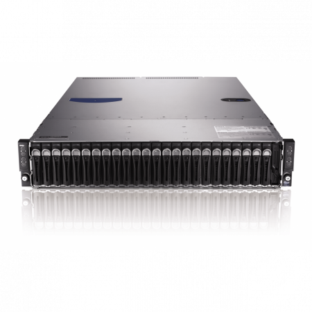 Сервер Dell PowerEdge C6220, 8 процессоров Intel Xeon 8C E5-2680 2.70GHz, 128GB DRAM, 24 отсека под HDD 2.5