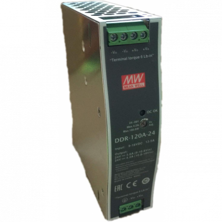 DDR-120A-24 Преобразователь: DC/DC; 120Вт; Uвх:9 - 18 В; Uвых:24В DC; Iвых:4,2 А, Mean Well
