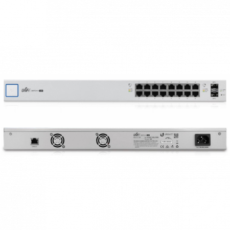Коммутатор Ubiquiti UniFi Switch PoE, 16 портов, 150W