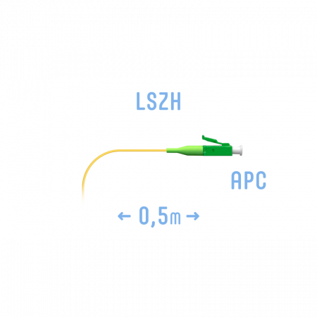 Пигтейл LC/APC SM (0.9) 0,5 m