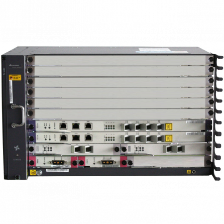 6RU шасси Huawei OLT GPON, 6 слотов для установки интерфейсных модулей, 2x10G порта