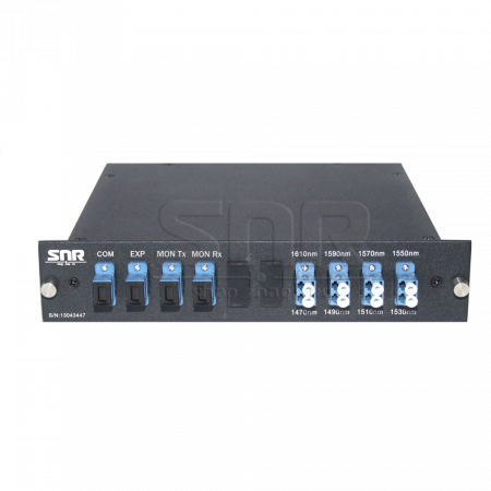 Мультиплексор CWDM одноволоконный 4-х канальный, (trx:1610-1550, 1470-1530), Monitor, UPG