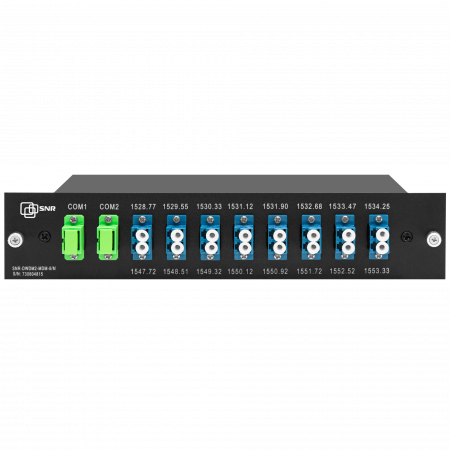 Мультиплексор DWDM двухволоконный 8-канальный в 1/2-слоте