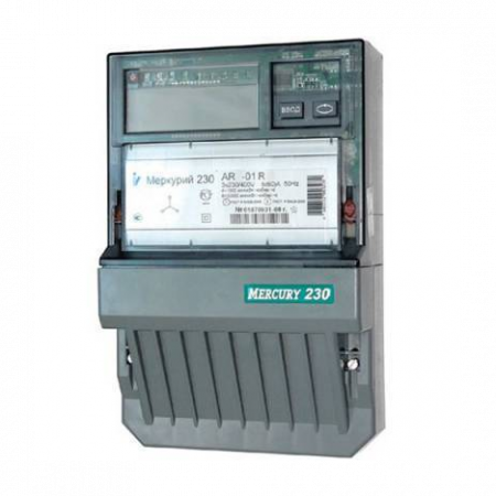 Счетчик Меркурий 230 AR-02 R 10-100А, 1.0/2.0класс, однотарифный, RS485, ЖКИ