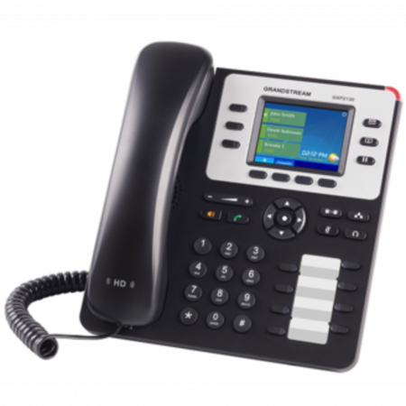 Grandstream GXP2130v2 - IP телефон. 3 SIP аккаунта, 3 линии, цветной LCD, PoE, (1GbE) Gigabit Ethernet, 8 BLF, Bluetooth