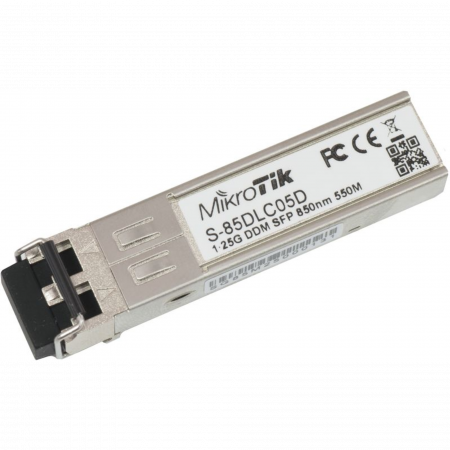 Модуль Mikrotik SFP оптический, 1.25G, дальность до 550м, 850нм