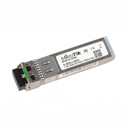 Модуль Mikrotik SFP оптический, 1.25G, дальность до 80км, 1550нм
