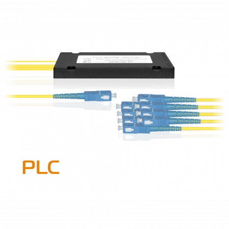 Делитель оптический планарный SNR-PLC-1x8, корпус, разъемы SC/UPC