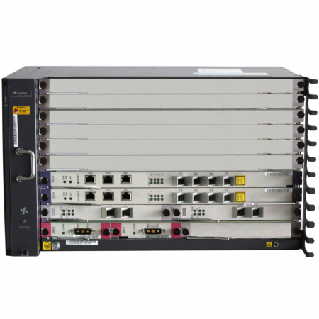 6RU шасси Huawei OLT GPON, 6 слотов для установки интерфейсных модулей, 2x10G порта