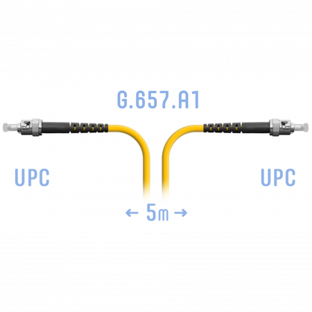 Патчкорд оптический ST/UPC SM G.657.A1 5 метров