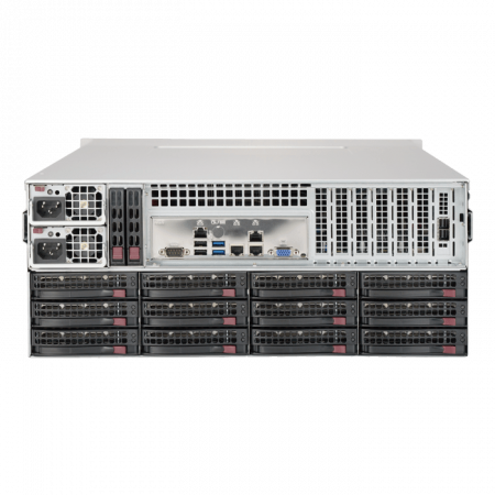 Платформа Supermicro 4U SSG-5049P-E1CTR36L, Один процессор Intel Xeon Scalabl, Intel C622, DDR4, 36x3.5HDD, 2x2,5HDD, SAS3 via LSI 3008, 2x10GBase-T