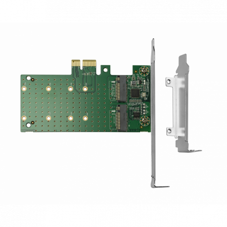 Переходной адаптер PCIe 2.0 x1 на 2xM.2 NVMe