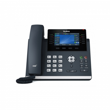 SIP-телефон Yealink SIP-T46U, цветной экран, 2 порта USB, 16 аккаунтов, BLF,  PoE, GigE, без БП