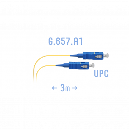 Шнур монтажный оптический SC/UPC SM G.657.A1 3 метра