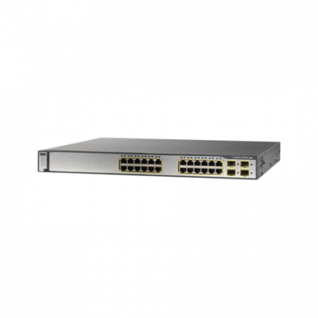 Коммутатор Cisco Catalyst WS-C3750G-24PS-S (некондиция, не работают 4 порта RJ-45)