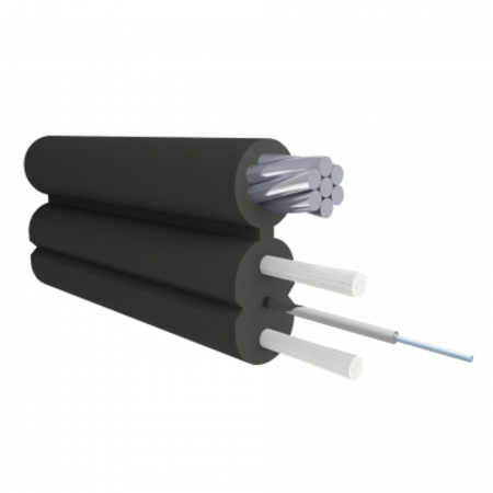 Кабель оптический Alpha Mile Flex FTTx, с дополнительным несущим элементом (трос 1.2 мм), 1 волокно 657A2