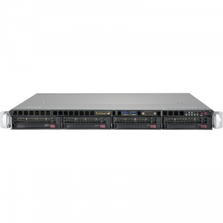 Платформа Supermicro 1U AS-1013S-MTR, До одного процессора AMD Epyc 7002, DDR4, 4x3.5 SATA HDD, 2x1GBase-T