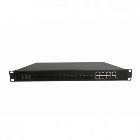 OLT C-DATA FD1108S с 8 портами GEPON (SFP), 8 GE комбо-портов, 2 БП АC