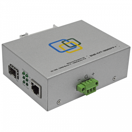 Медиаконвертер 10/100/1000-Base-T / 1000Base-FX с SFP-портом в индустриальном исполнении