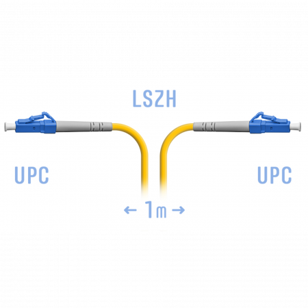 Патчкорд оптический LC/UPC SM  1 метр