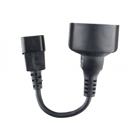 Кабель питания EU-Schuko/IEC320-C14, 220B, 10А, 0.15м