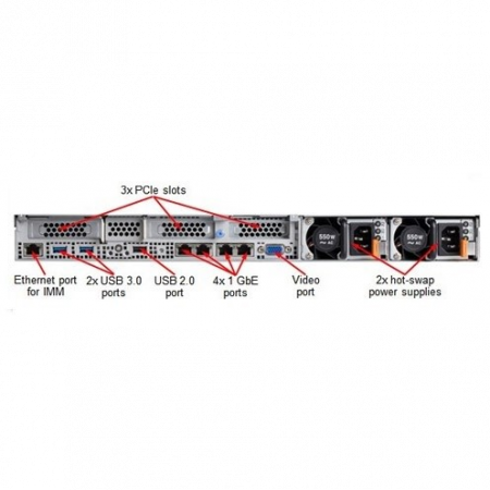 Шасси сервера Lenovo x3550 M5, 4LFF, M1215