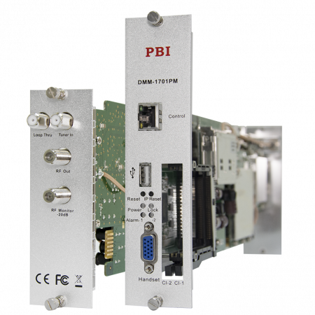Модуль профессионального DVB-S/S2 приёмника и двойного аналогового модулятора PBI DMM-1701PM-04S2