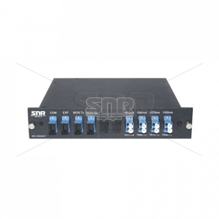 Мультиплексор CWDM одноволоконный 4-х канальный, (trx:1610-1550, 1470-1530), Monitor, UPG