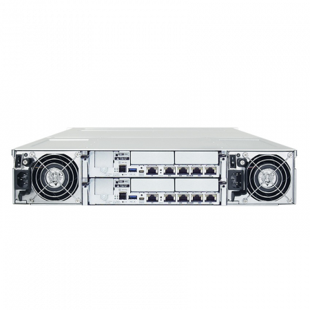 Система хранения данных Infortrend GSA2024RC-D (2xCtrl, до 24xHDD, 2xSAS12G внеш. порт, 4x4GB, 8x1G порта iSCSI)