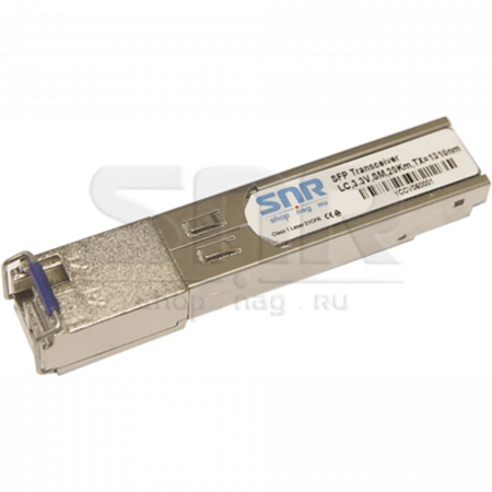 Одноволоконный модуль, SFP SGMII WDM, разъем LC simplex, рабочая длина волны Tx/Rx: 1310/1550нм, дальность до 10км