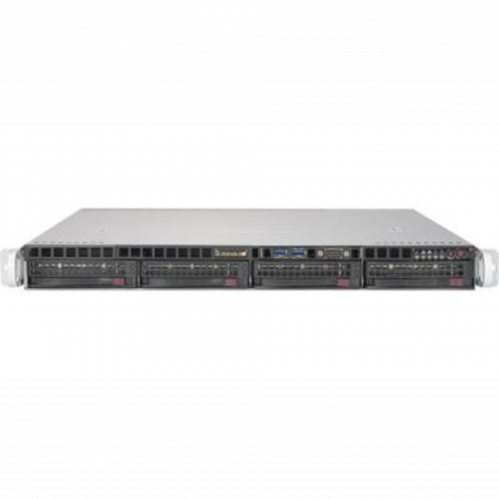 Платформа Supermicro 1U SYS-5019S-MR, E3-1200V5, DDR4, 4x3.5 hsHDD, 2х1000Base-T, 400Вт RPS
