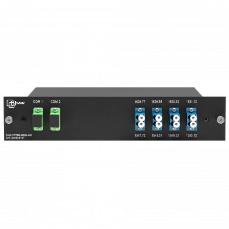 Мультиплексор DWDM двухволоконный 4-канальный в 1/2-слоте