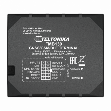 FMB130 GPS контроллер местонахождения и состояния транспорта