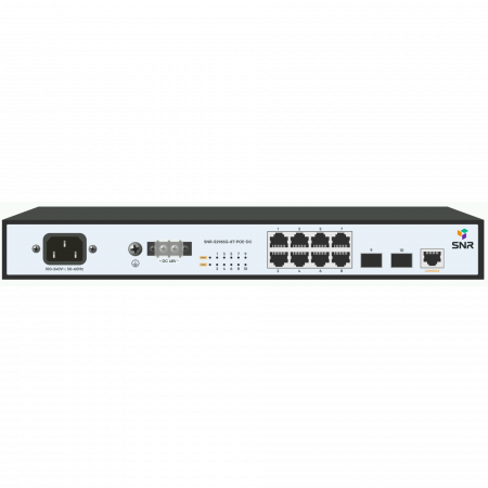 Управляемый POE коммутатор уровня 2 SNR-S2985G-8T-POE-DC