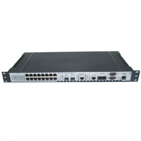 Мультиплексор модульный оптический 4x E1 + Gigabit Ethernet 1000BASE-T + 4x RS-485