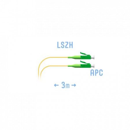 Шнур монтажный оптический LC/APC SM 3м. (0,9)