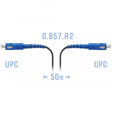 Патчкорд оптический FTTH SC/UPC, кабель 604-04-01, 50 метров
