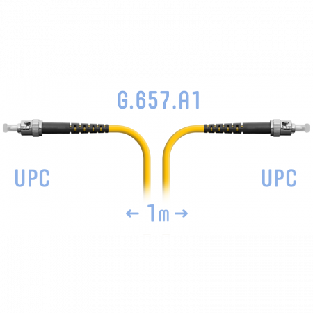 Патчкорд оптический ST/UPC SM G.657.A1 1 метр