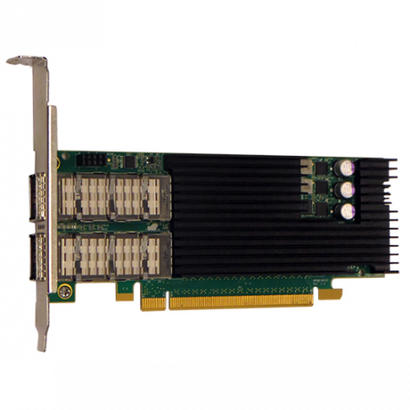Сетевая карта 2 порта 10G/25G/40G/100GBaseX Content Director (QSFP28, Intel FM10420), Silicom PE3100G2DQiRL-QX4