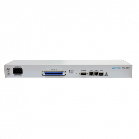 VoIP-шлюз Eltex TAU-24.IP: 24xFXS, 3xRJ45-10/100/1000, SIP/H.323, 1U, AC 220V