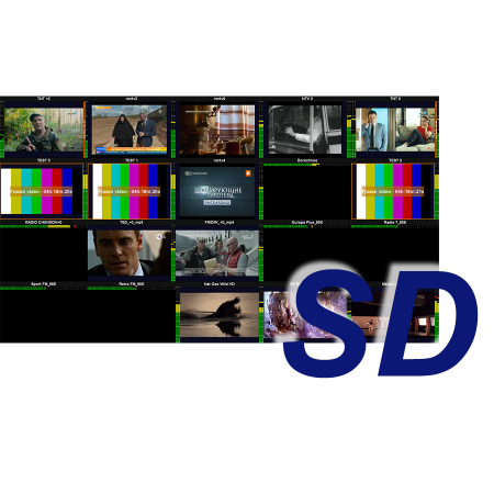 MultiScreen инструментальный контроль и визуализация ТВ каналов SD разрешения (1 канал)