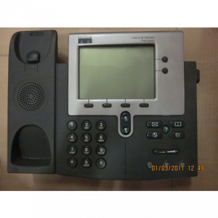 IP-телефон Cisco CP-7940G (некондиция, пятно на дисплее, сломан держатель трубки, не фиксируется подставка) 