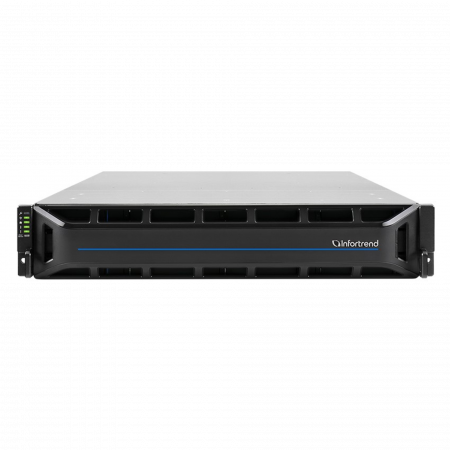Система хранения данных Infortrend CS4025G (1xCtrl, до 25xHDD, 2xSAS12G внеш. порт, 4x16GB, 4x10G порта iSCSI)